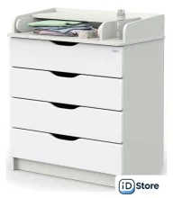 Детский комод Атон Мебель Сириус-2 Wood 804 ПВХ (белый)