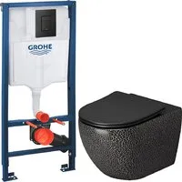 Унитаз подвесной Grossman Color GR-4411BBLS GROHE Solido 38811KF0 (с кнопкой)