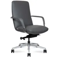 Кресло офисное Norden Neo LB / HD-2218-2 L LB (серая кожа/алюминиевая база)