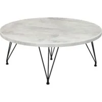 Журнальный столик Sheffilton SHT-TU29/H36/МДФ 80 (бетон светлый/черный муар)