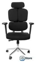 Игровое (геймерское) кресло Jiqiao R6001-ПЧ (черный/черный)