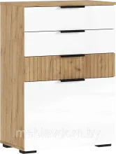 Комод Роджина - Дуб Крафт / Белый глянец (МИФ)