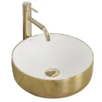 Умывальник Rea Sami Gold White U1801