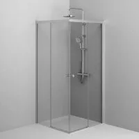 Душевой уголок AM.PM X-joy 90x90 W94G-403-9090-MT1K (серебристый/прозрачное стекло)