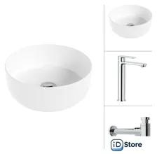 Умывальник Lauter 21499-31 Moon 21СK81691C с сифоном 21635CH (хром)