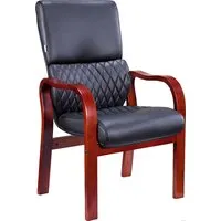 Офисный стул Everprof President Wood CF (экокожа, черный)