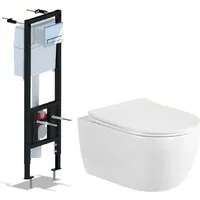 Унитаз подвесной Saniteco Rimless R-209W Ани Пласт WCP4141