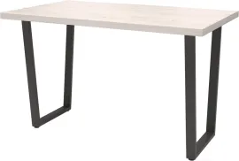 Обеденный стол Millwood Лофт Уэльс Л 120x70x75 дуб белый Craft/металл черный