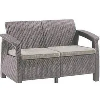 Садовый диван Keter Corfu Love Seat 227644 (капучино)