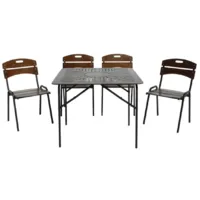 Скамья садовая Комплект-АГРО Бистро / КА6273КА6280 (коричневый)