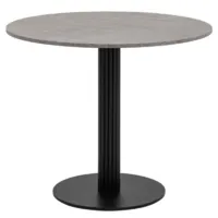 Обеденный стол Stool Group Фризбин D90 (сегни темный/черный)