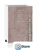 Шкаф напольный Кортекс-мебель Корнелия Лира НШ50р3ш без столешницы (оникс)