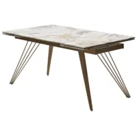 Обеденный стол M-City Accera New 160 / 614M05350 (Grand Jade Solid Ceramic/шампань)