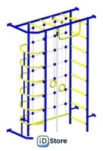 Детский спортивный комплекс Пионер 9 (синий/желтый)