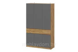 Шкаф NN Мебель Авиньон Дуб Крафт Золотой/Графит серый (1,35м)
