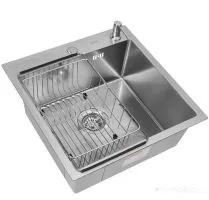 Кухонная мойка ARFEKA ECO AR мойка 500500, коландер F, дозатор SATIN DECOR