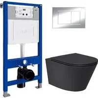 Унитаз подвесной Lauter Longer 2110822B 21901001 (кнопка 219703J, сатин)