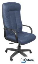 Офисное кресло Деловая обстановка Атлант Стандарт кожа люкс (синий)