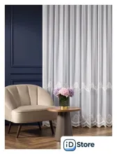 Тюль Arya Melani 300x250 8001885869784 (белый/розовый)