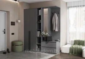 Модульная прихожая Норд Комплект 1 Графит 1,9м.