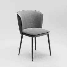 Стул "Милано" ткань бренди 23 (grey)/кант черный/каркас черный