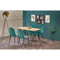 Кухонный стол Halmar Tripolis 120x70 (дуб золотой/черный)