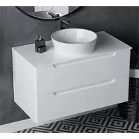 Мебель для ванных комнат Vela Тумба под умывальник Vela Венеция 90П под столешницу белый матовый TU27150