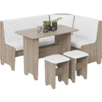 Обеденная группа Трия Техас исп. 1 (дуб сонома трюфель/экокожа белый)