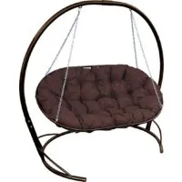 Подвесной диван M-Group Мамасан 12120205 (коричневый/коричневая подушка)