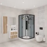 Душевая кабина Niagara NG-6902-01G 100x100x210 (черный)