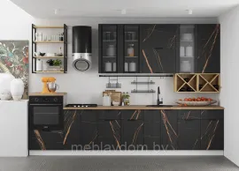 Кухня Монца 3.4м - Кварц черный (ДСВ Мебель)