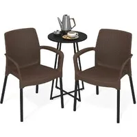 Обеденная группа Sheffilton SHT-DS323 (коричневый/черный муар)