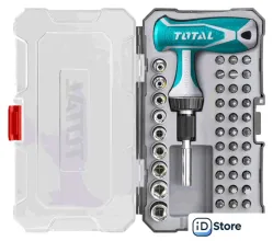 Набор отвертка с битами и головками Total TACSD30476 (47 предметов)