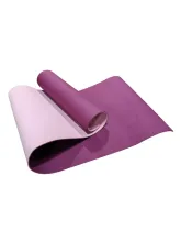 Коврик для йоги и фитнеса розово-бордовый (184х61см)