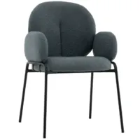 Стул Stool Group Моллек с подлокотниками / AV 338-F83-9005 (букле темно-серый)