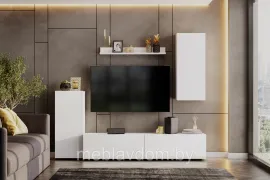 Гостиная NN Мебель МГС 10 Белый текстурный (2,1м.)