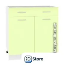 Шкаф напольный Кортекс-мебель Корнелия Лира НШ80р1ш без столешницы (салатовый)