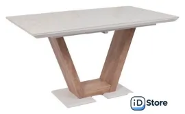 Кухонный стол Аврора Торонто 140-171.5x80 (камень белый Greys white/Ель умбра)