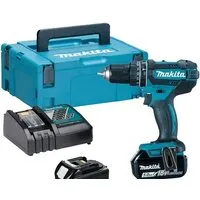 Ударная дрель-шуруповерт Makita DHP482RTJ (с 2-мя АКБ, кейс)