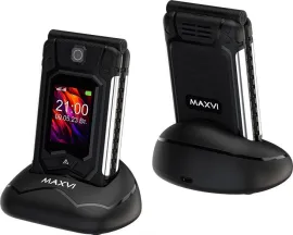 Кнопочный телефон Maxvi E10ds (черный)