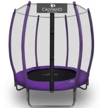 Батут пружинный с защитной сеткой Calviano 140 см - 4,5ft OUTSIDE master (фиолетовый)