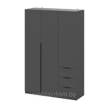 Шкаф SV-МЕБЕЛЬ ШК 22 К (СЕЙФ) Графит серый 1,35м