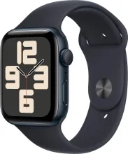 Умные часы Apple Watch SE 2 44 мм (алюминиевый корпус, полуночный/полуночный, спортивный силиконовый ремешок S/M)