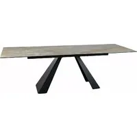 Кухонный стол Signal Salvadore ceramic 160-240/90 (бежевый onice oro/черный мат)
