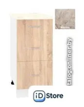 Шкаф напольный Кортекс-мебель Корнелия Лира НШ40р3ш (дуб сонома/марсель)