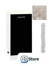 Шкаф напольный Кортекс-мебель Корнелия Лира НШ40р (черный/марсель)