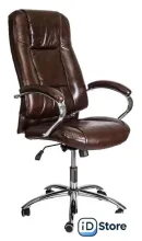 Офисное кресло AksHome King A (натуральная кожа, темно-коричневый)