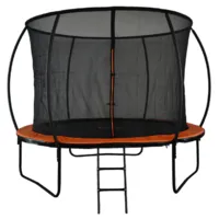 Батут GoUP Luxury 10FT (с сеткой и лестницей, оранжевый)