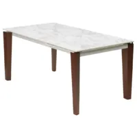 Обеденный стол M-City Esmir 180 Matte Arabescato Solid Ceramic / 614M05811 (орех)