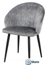 Стул СоюзРегионПоставка Моника (Муар черный/Велюр Лофт Сильвер/Светло-серый) СРП-050